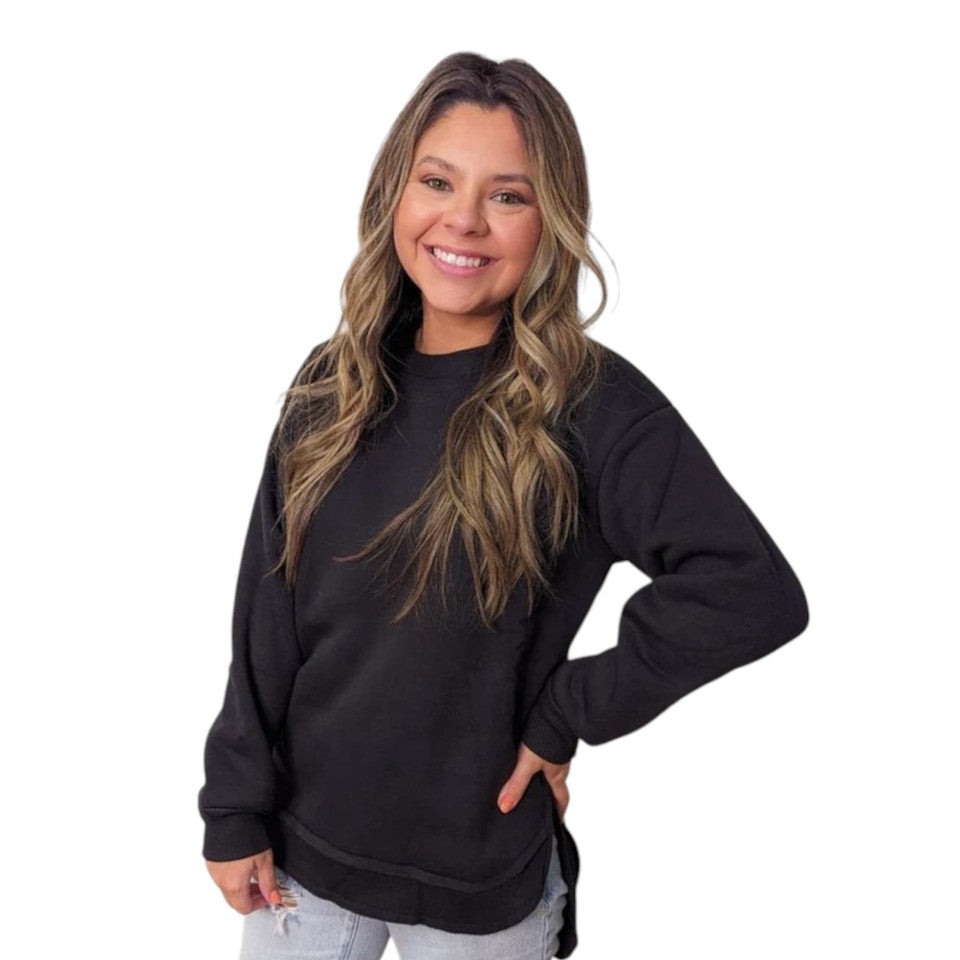 Leo Curve Hem Sweatshirt