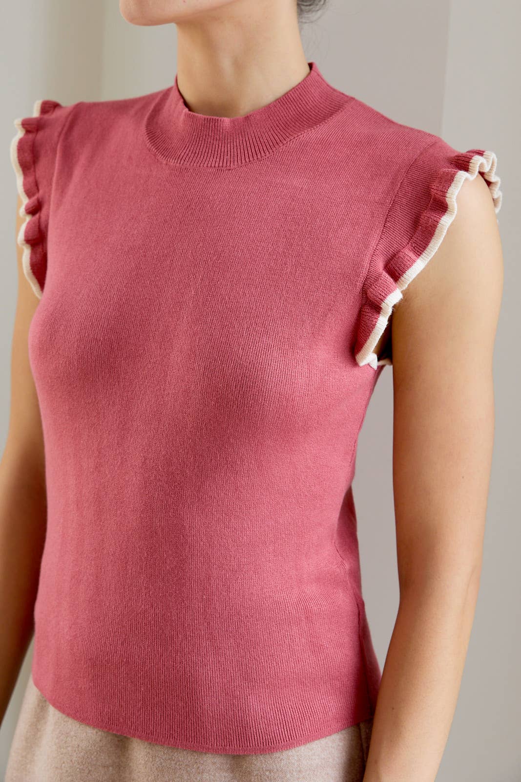 The Rosy Ruffle Tank
