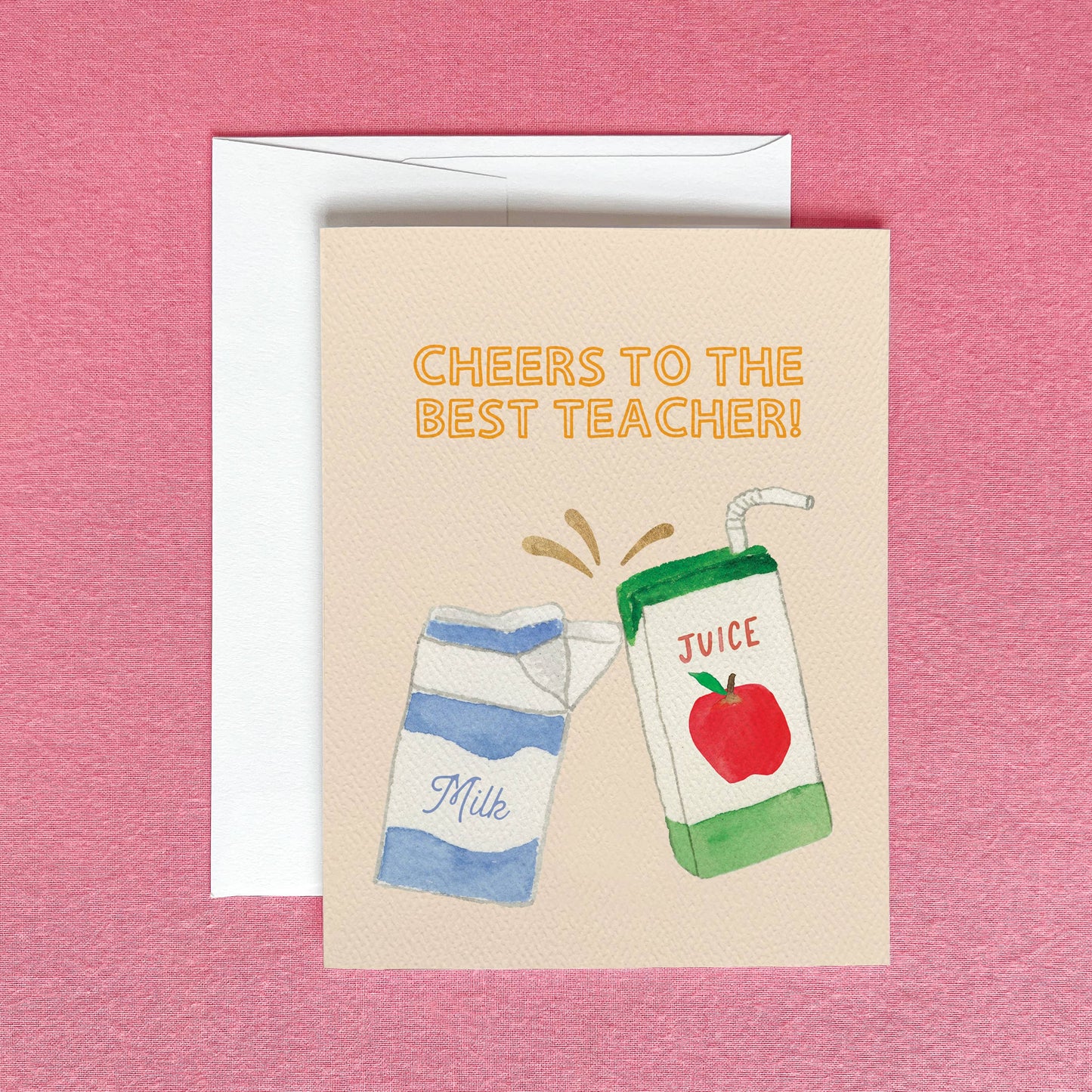 Cheers to the Best Teacher Greeting Card | Card for Teacher