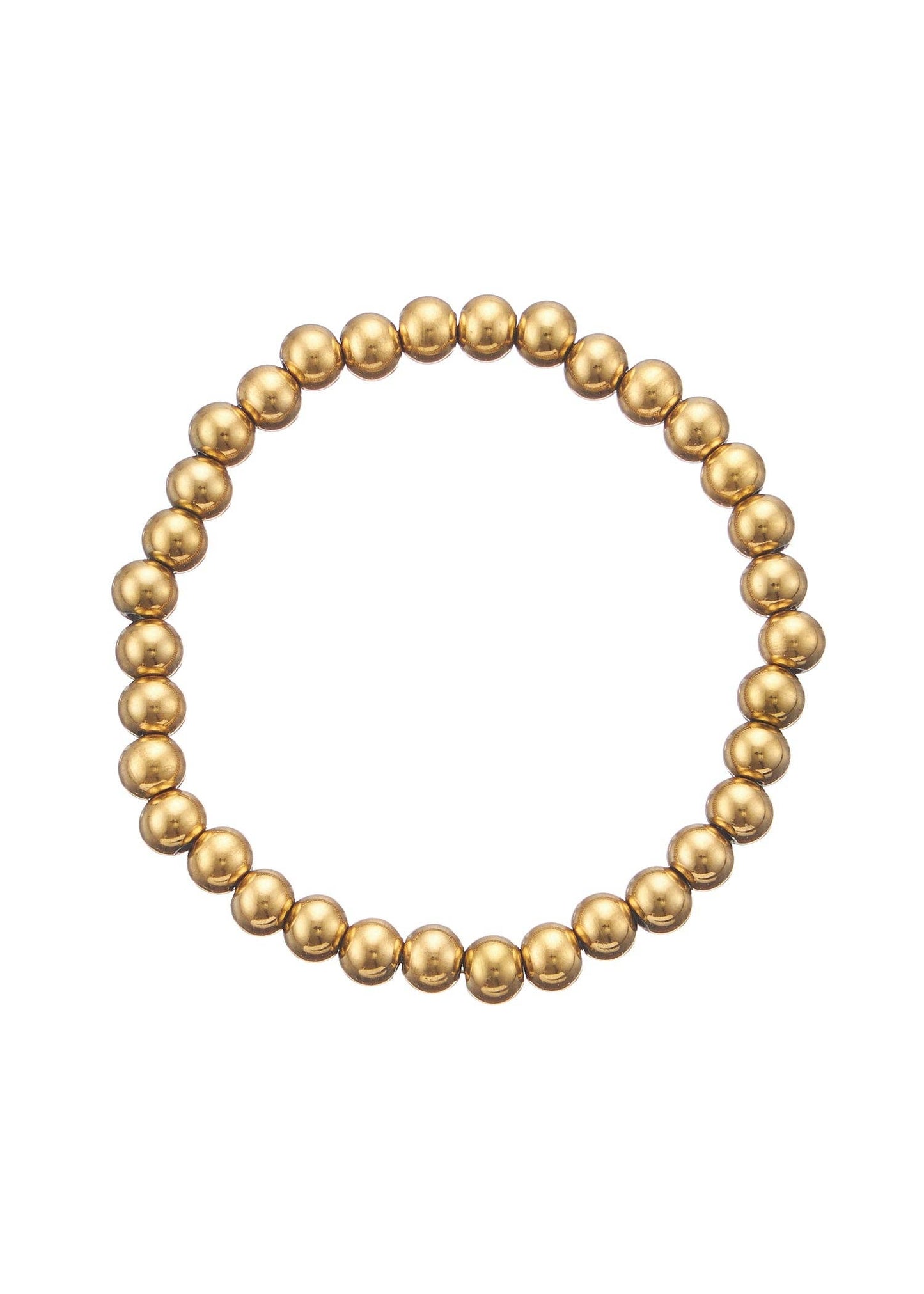 18K Gold Dip Stainless Steel Basic Stretch Bracelet