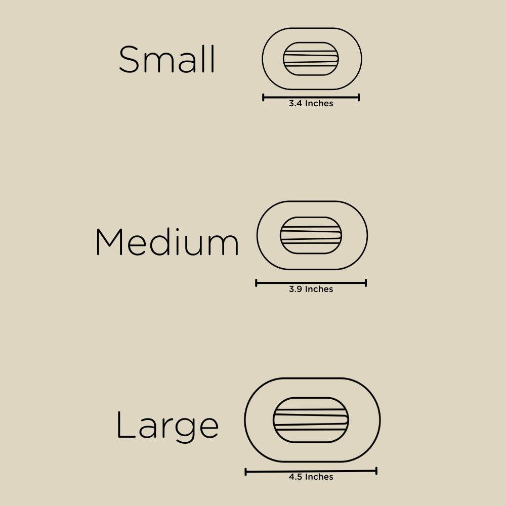 Flat Round Hair Clip | Medium | Candy Cane Crush