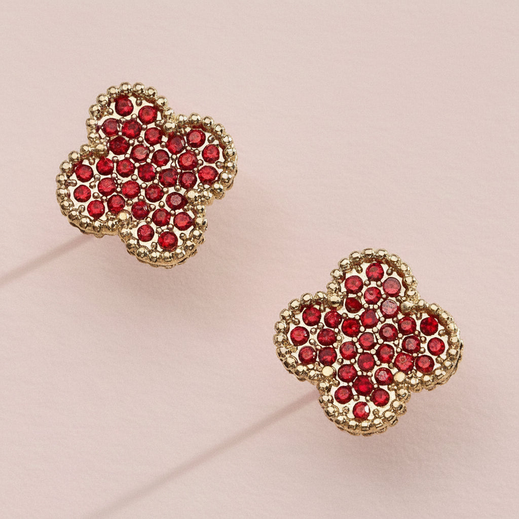 Elegant Pavé Crystal Stud Earrings