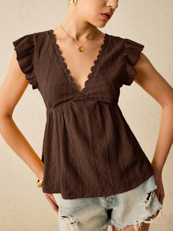 Coastal Grace Eyelet Top