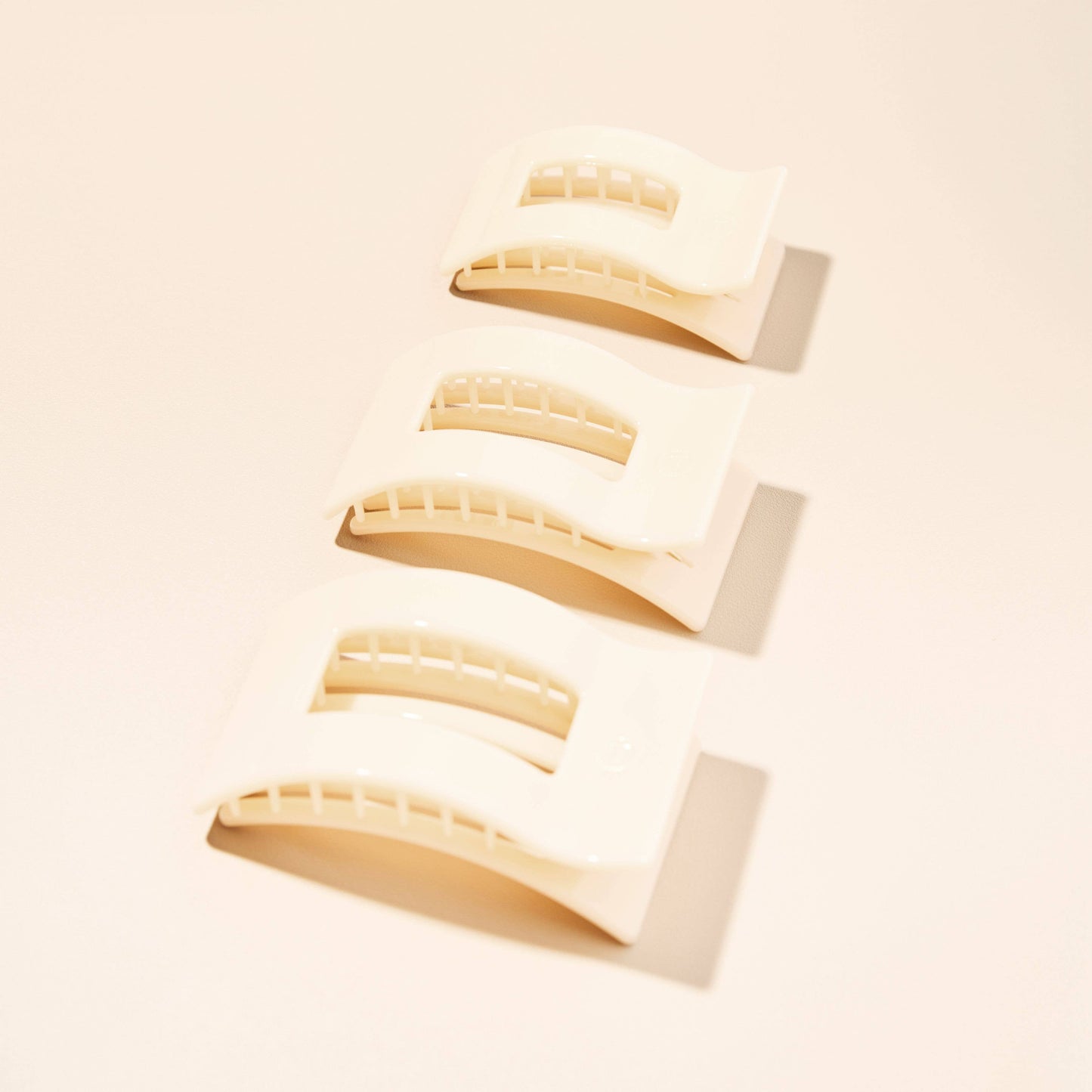 Flat Rectangle Hair Clip | Small | Almond Beige