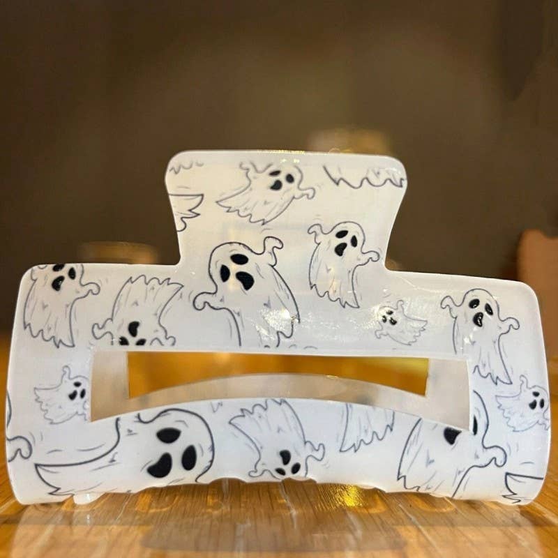 Halloween Ghost Hair Claw Clips