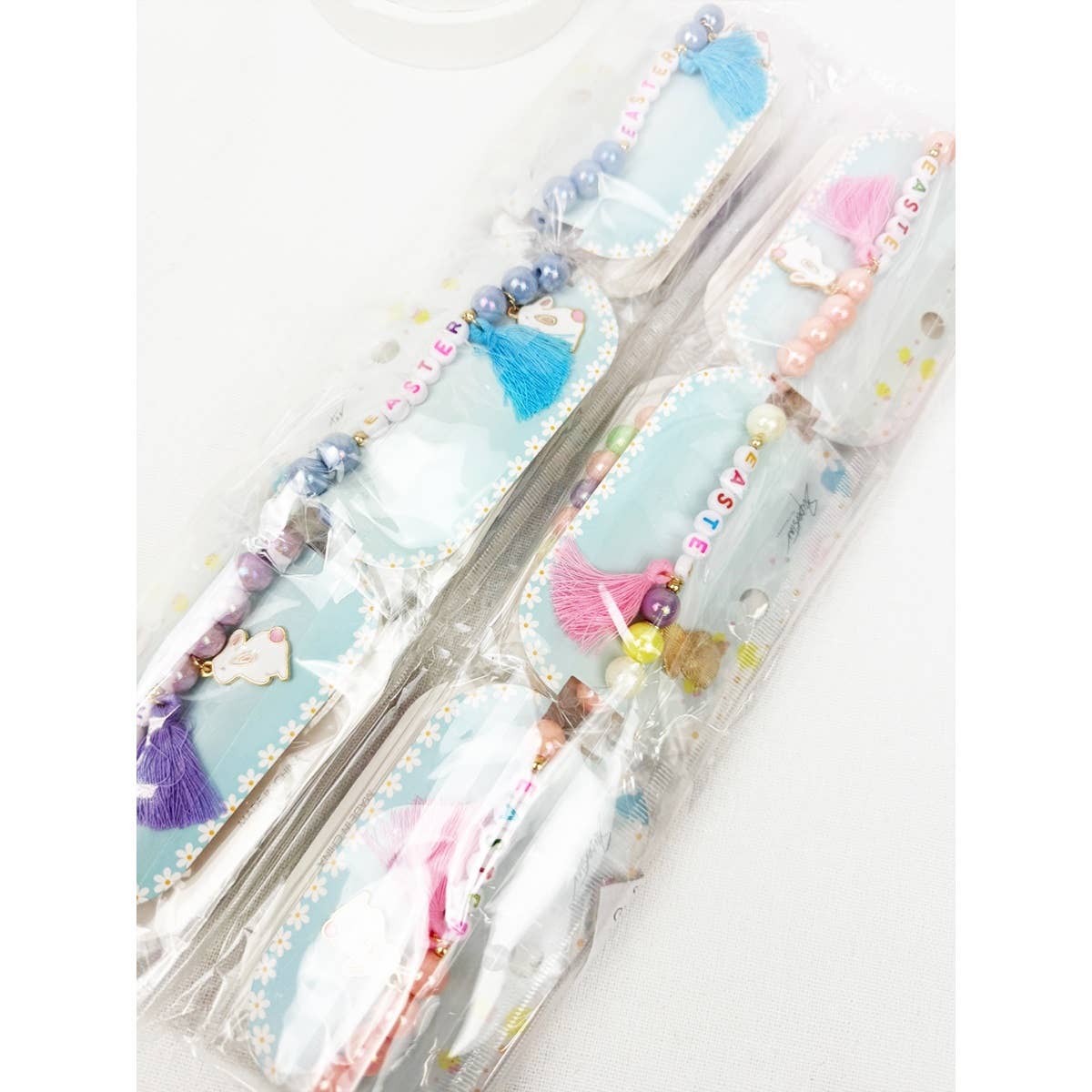 Easter Letter Bunny Charm Stretch Bracelets