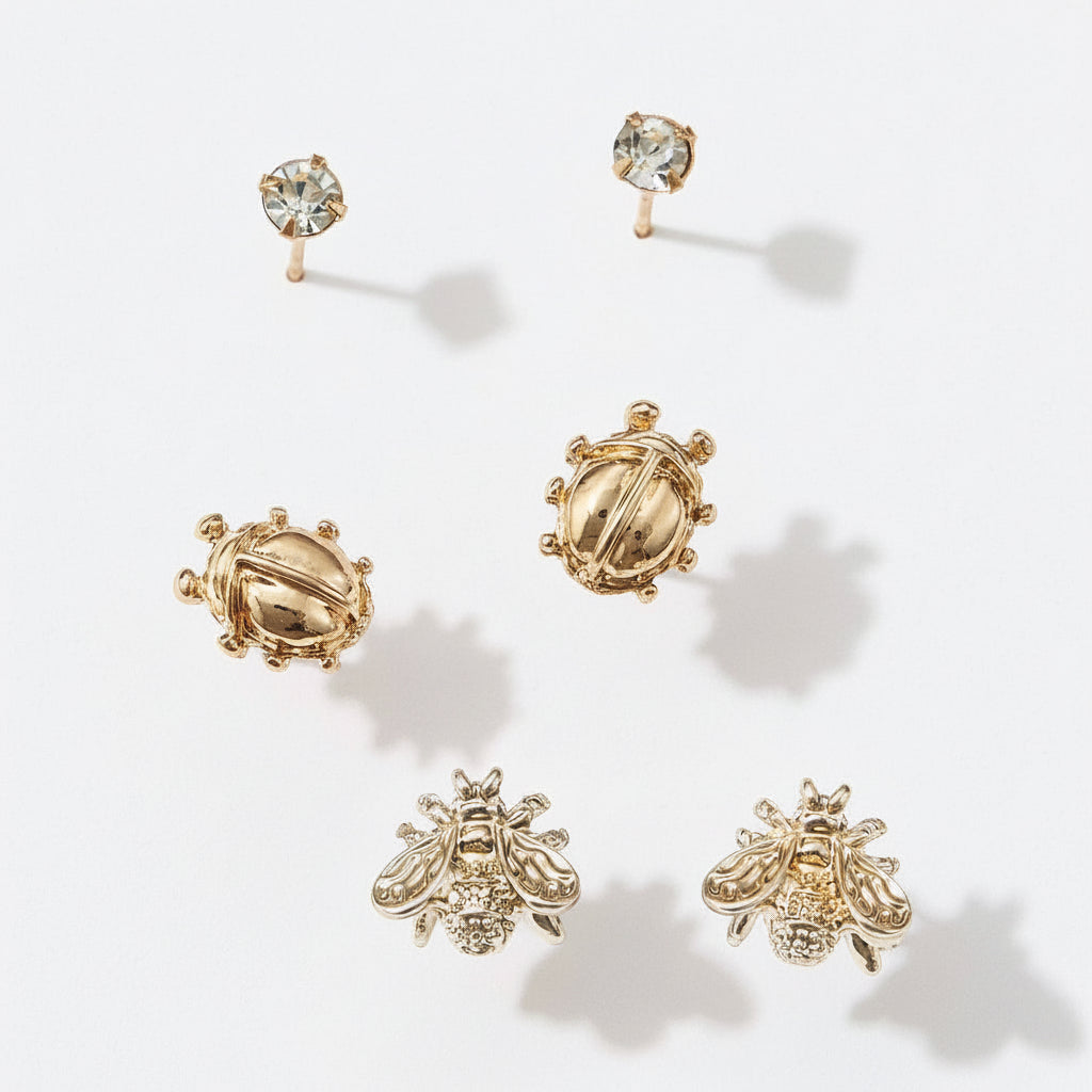 Gold Stud Earrings