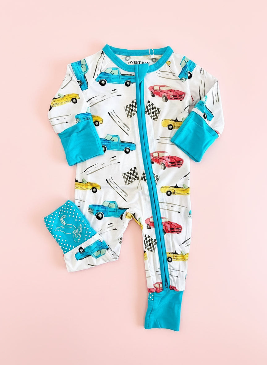 Cruisin Cars Zipper Onesie