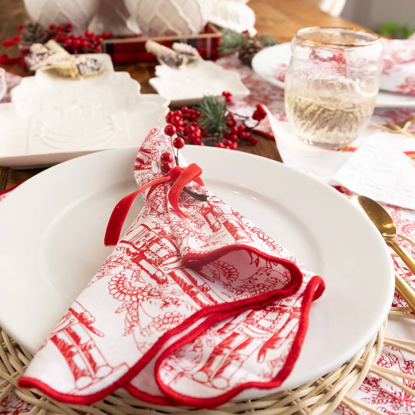 Classic Nutcracker Scalloped Dinner Napkin