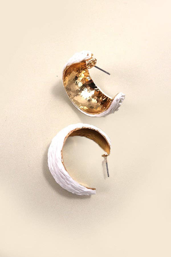 Wide Raffia Straw Hoop