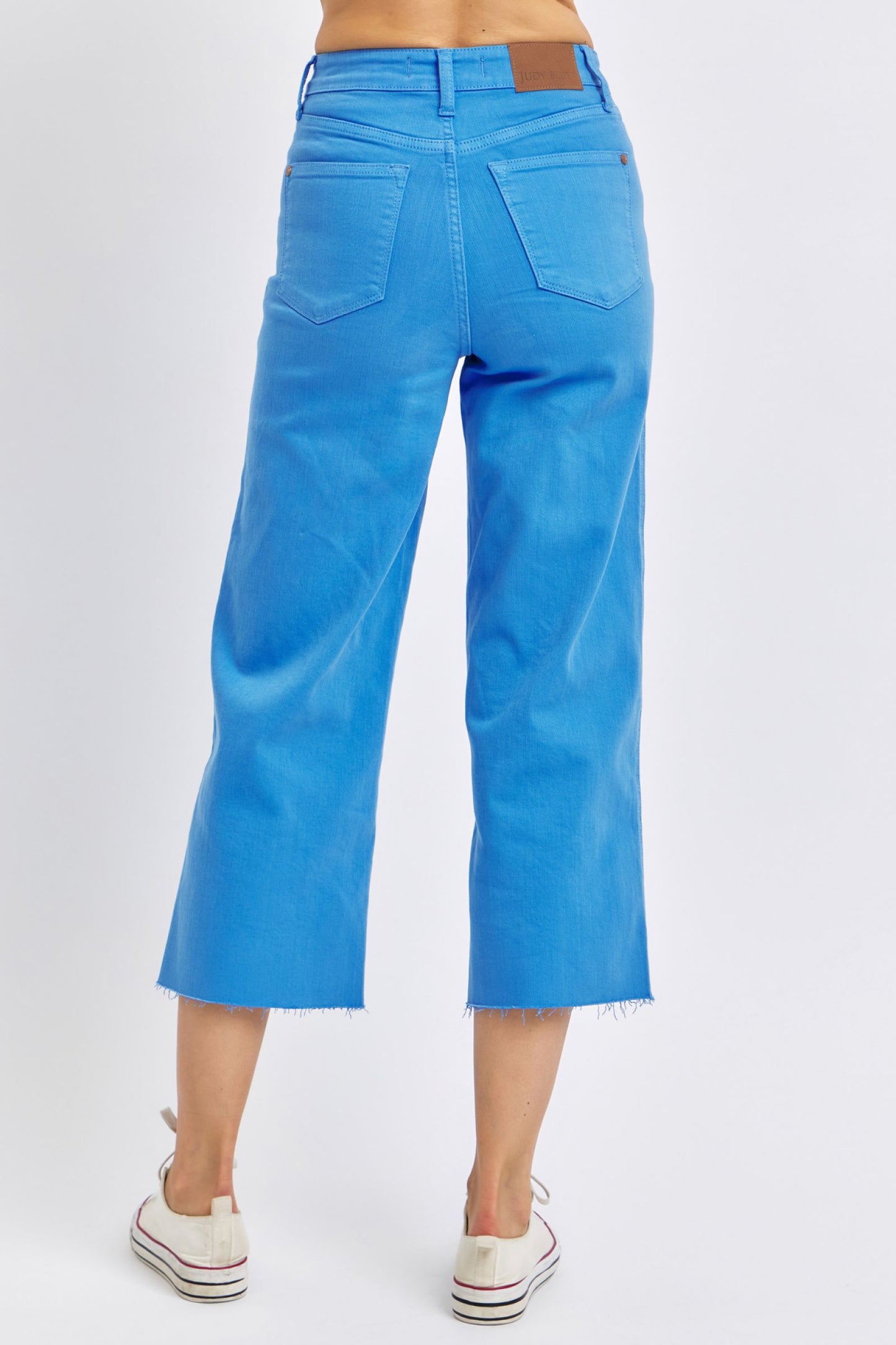 Judy Blue High Waist Sky Blue Crop Wide Leg Jeans