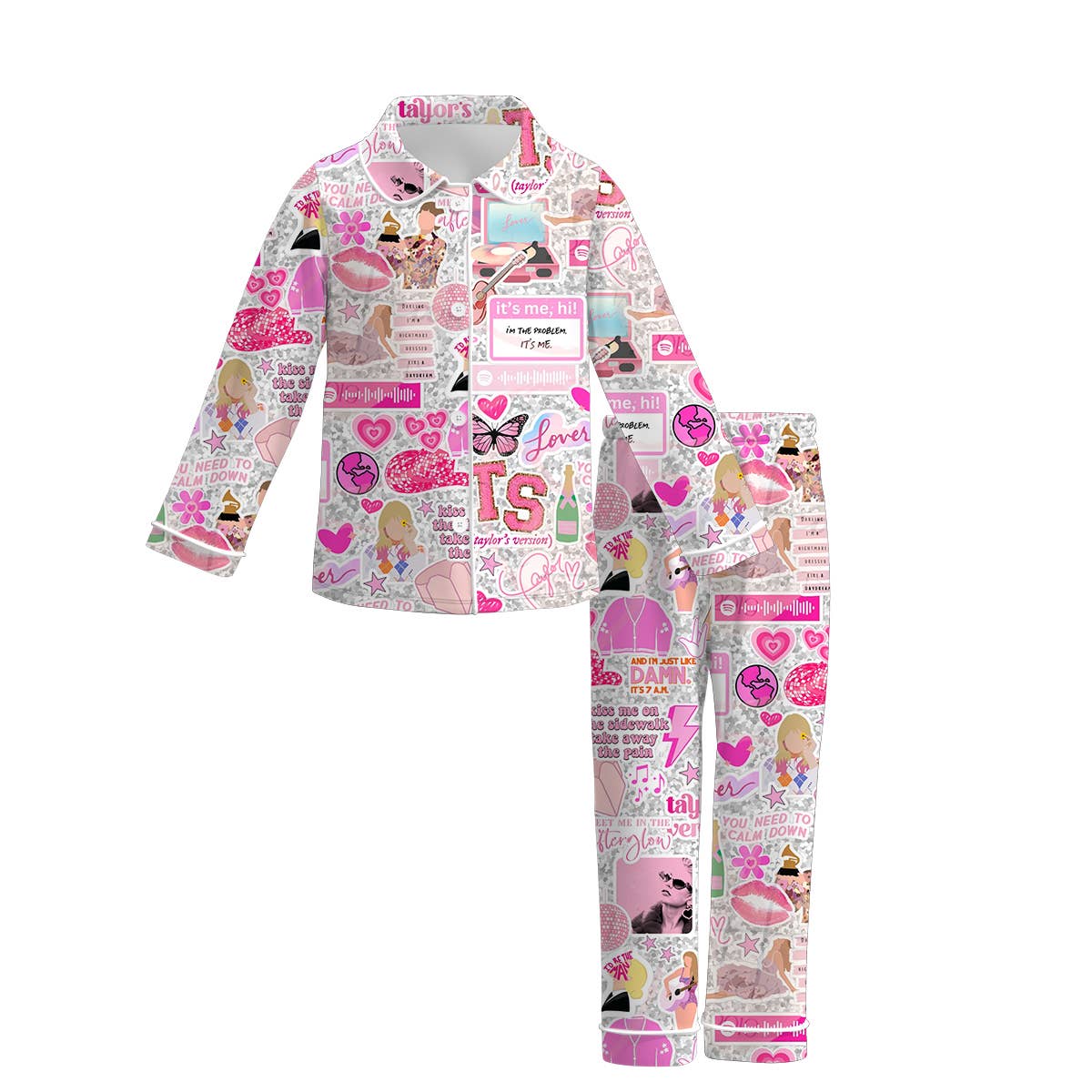 Pink Popstar Pajamas for Kids/Youth