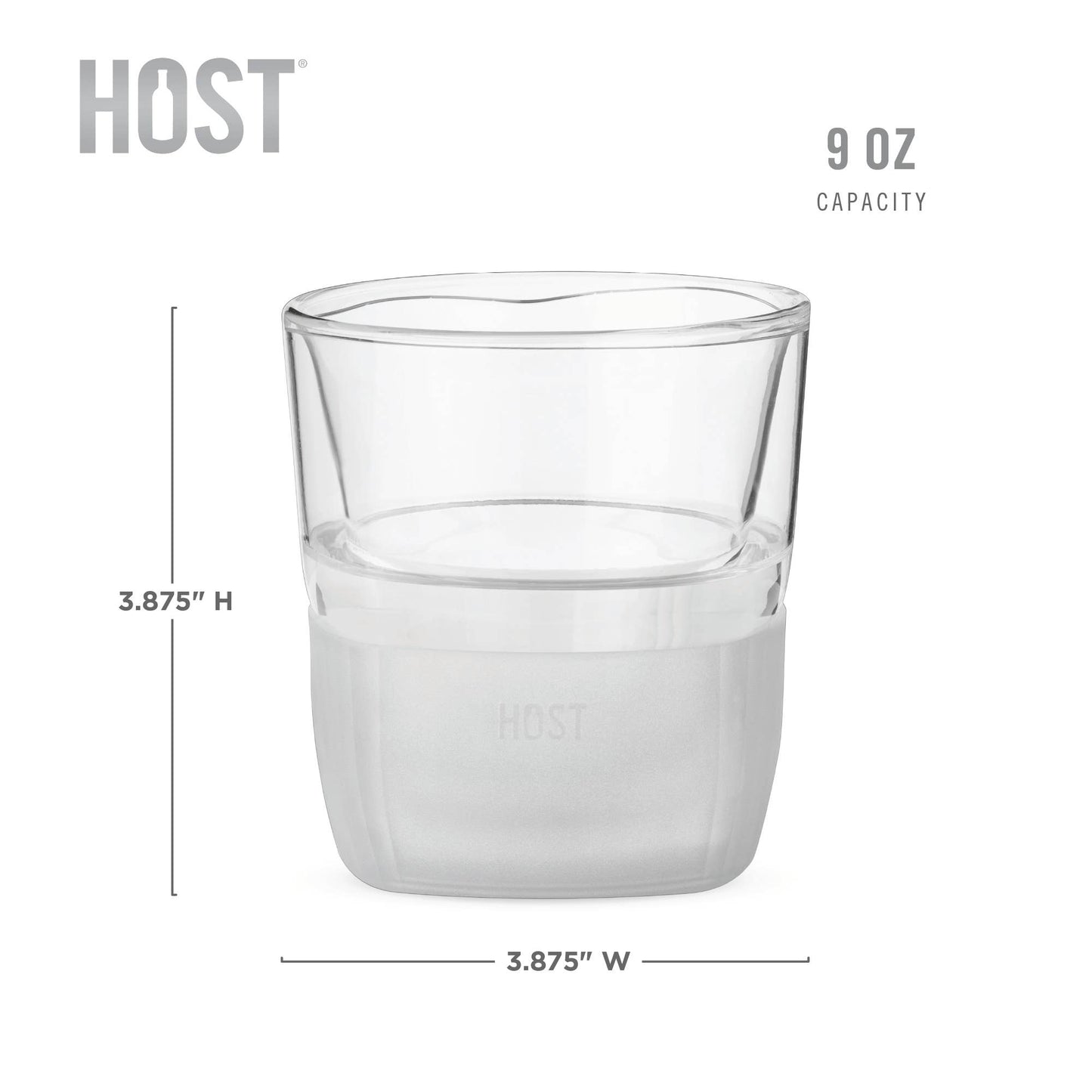 Glass FREEZE™ Insulated Cooling Whiskey Glasses - Set of 2
