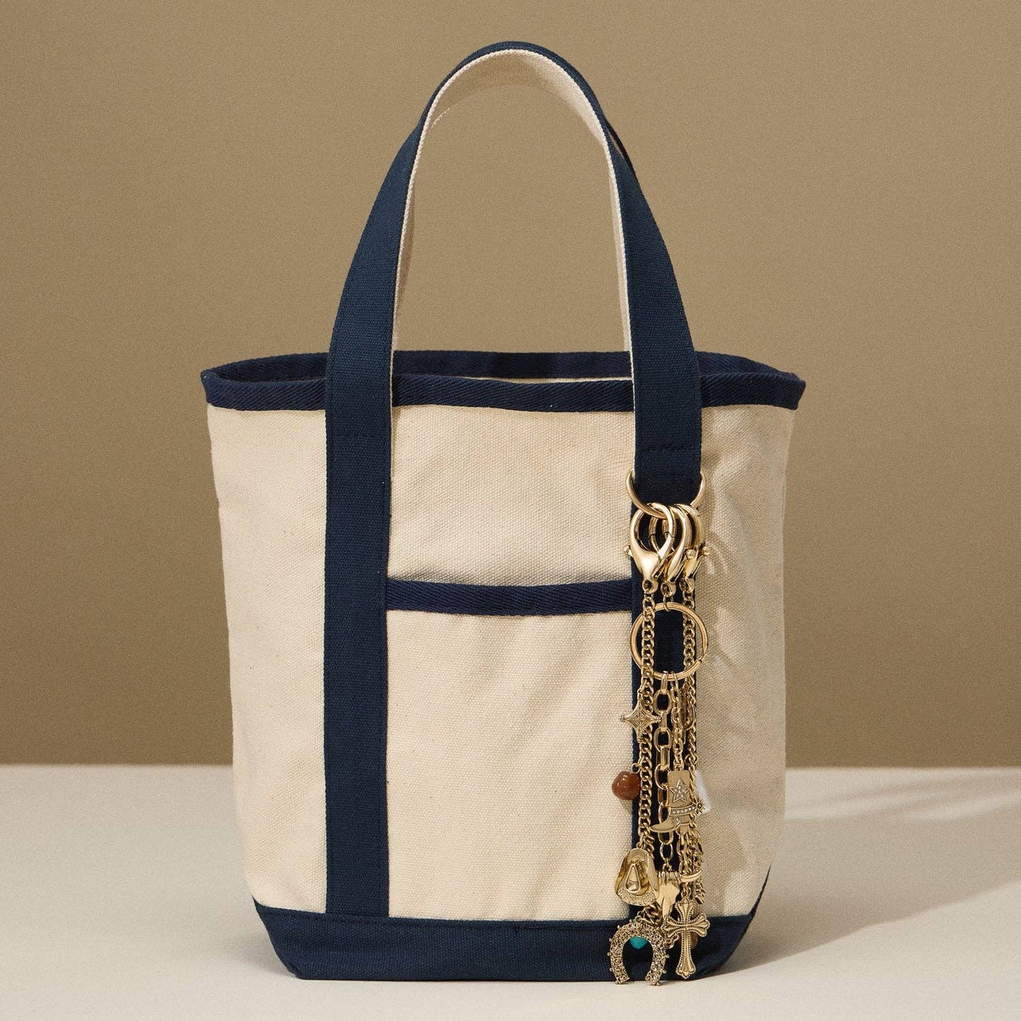 Western Charm Bag Charm with Horseshoe & Cowboy Hat Accents