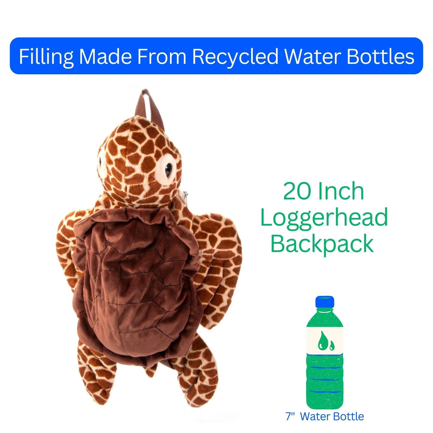 Loggerhead Turtle 20" Plush Animal Backpack