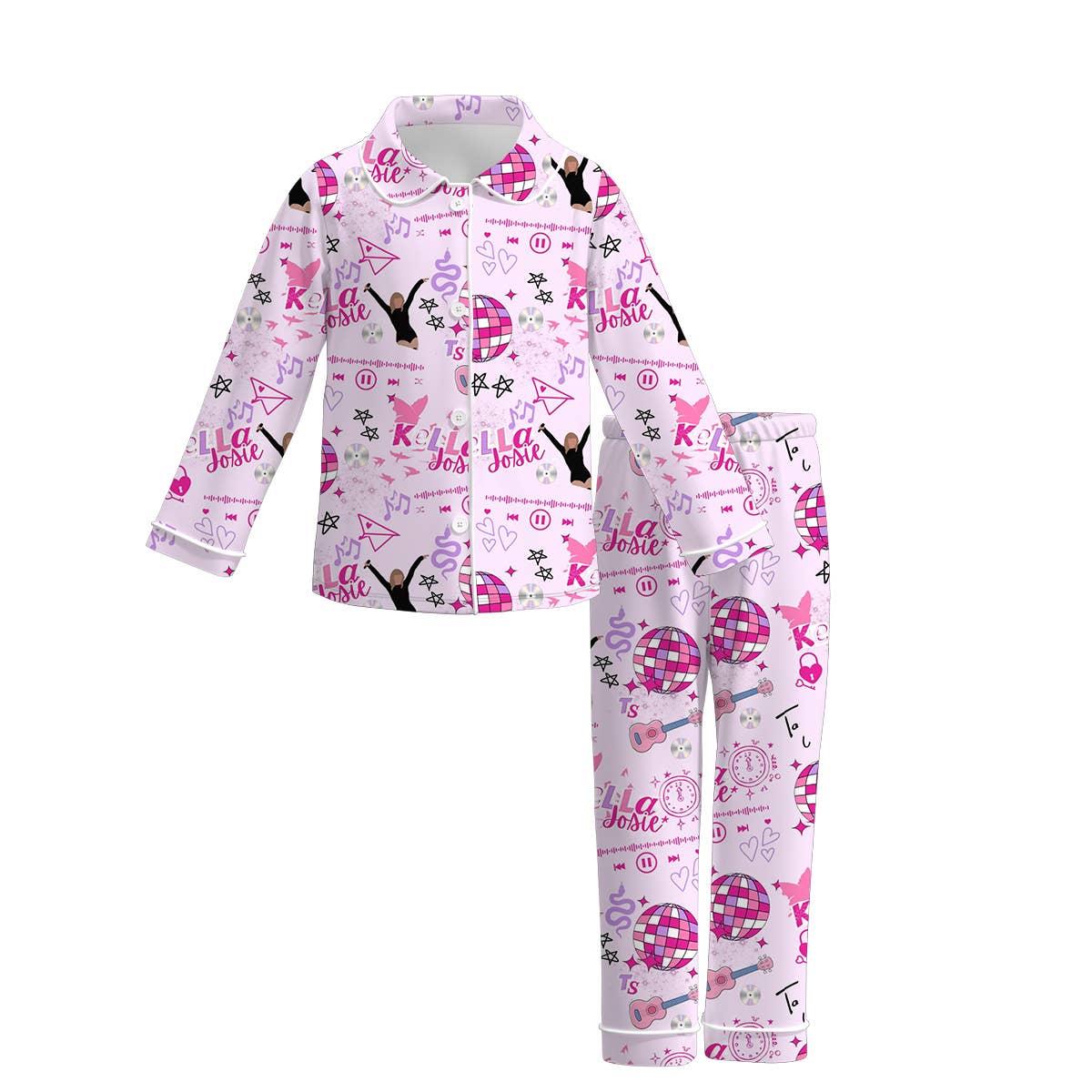 Pink Popstar Pajamas for Kids/Youth