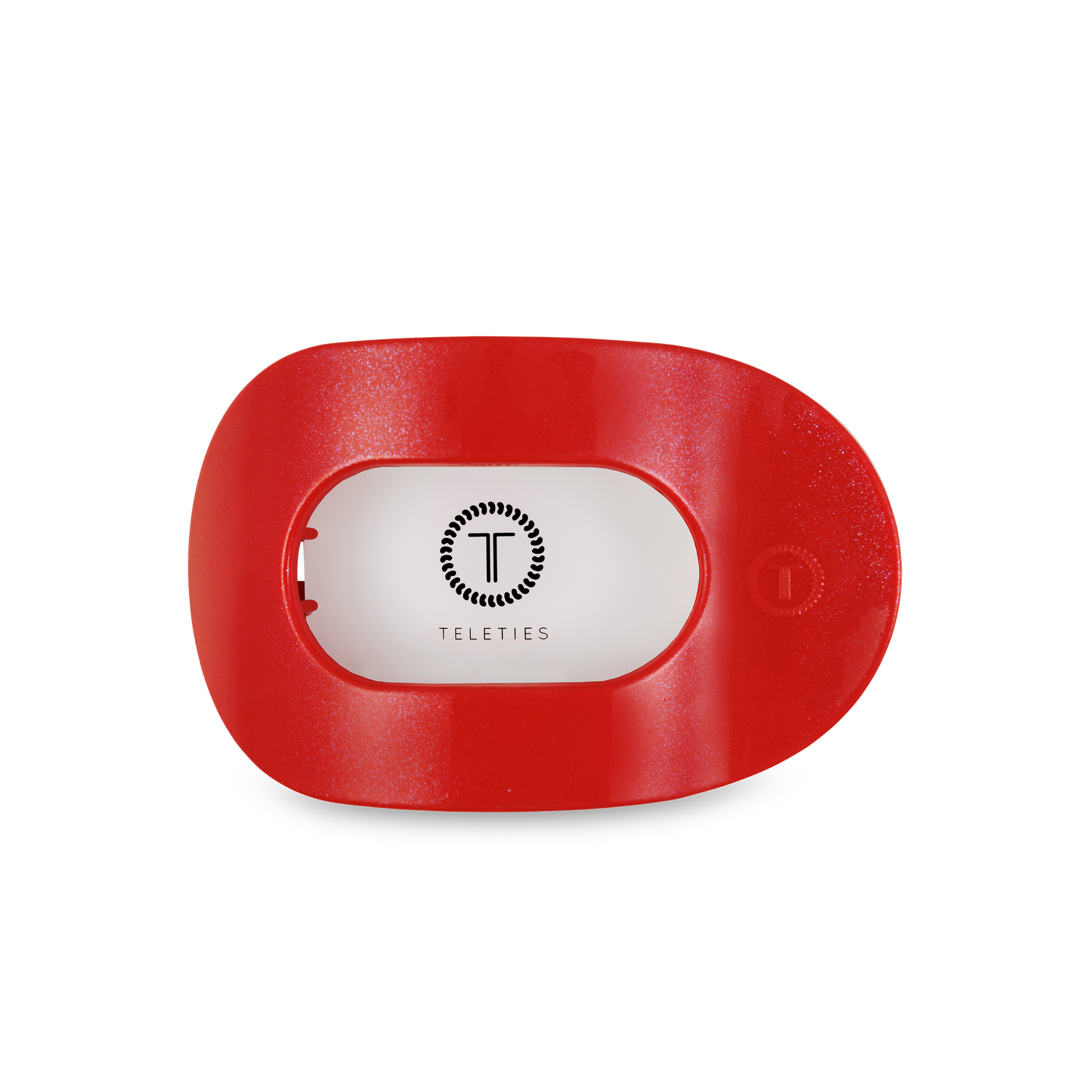 Round Flat Hair Clip | Medium | Red
