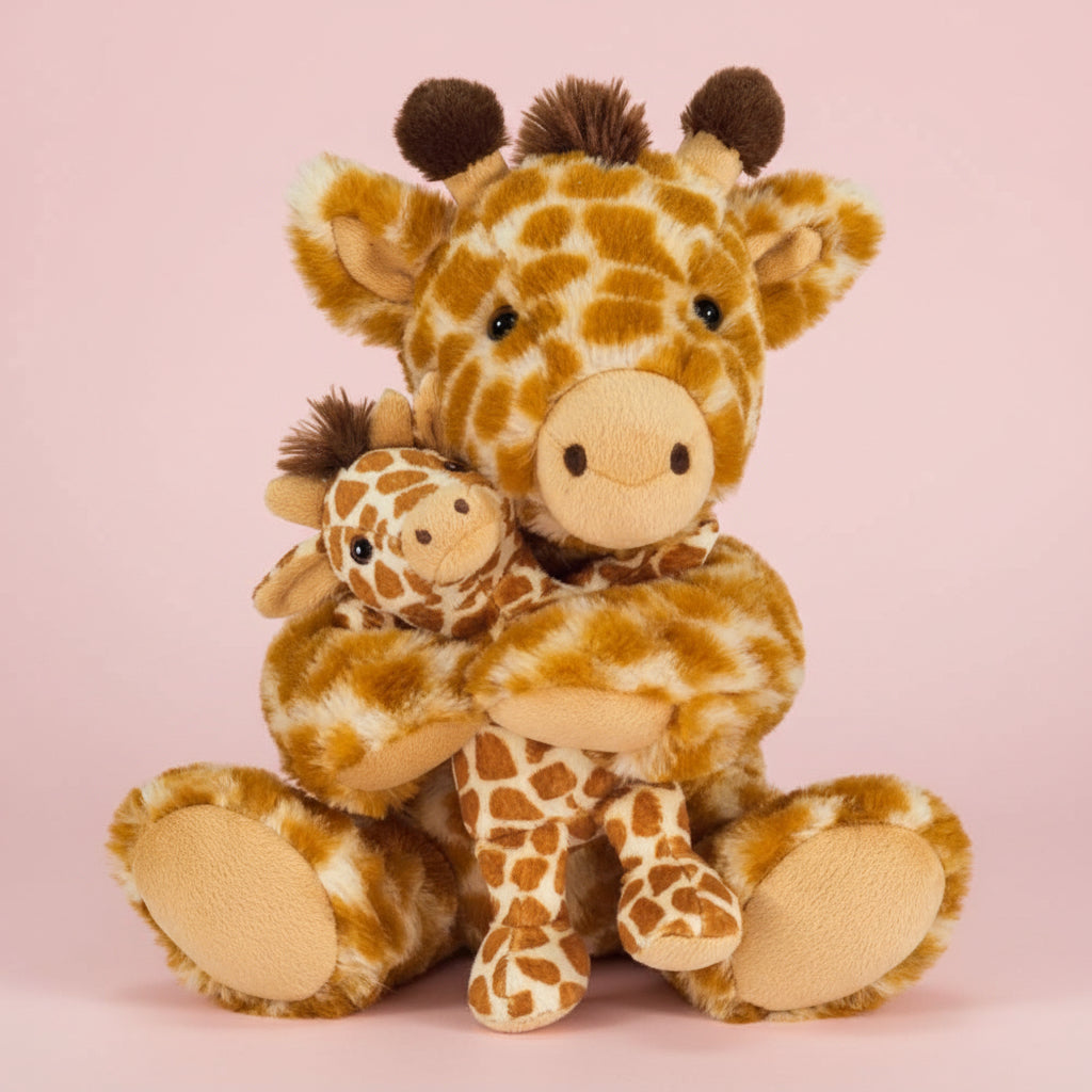 Mom & Baby - 10" Sitting Giraffe Plush