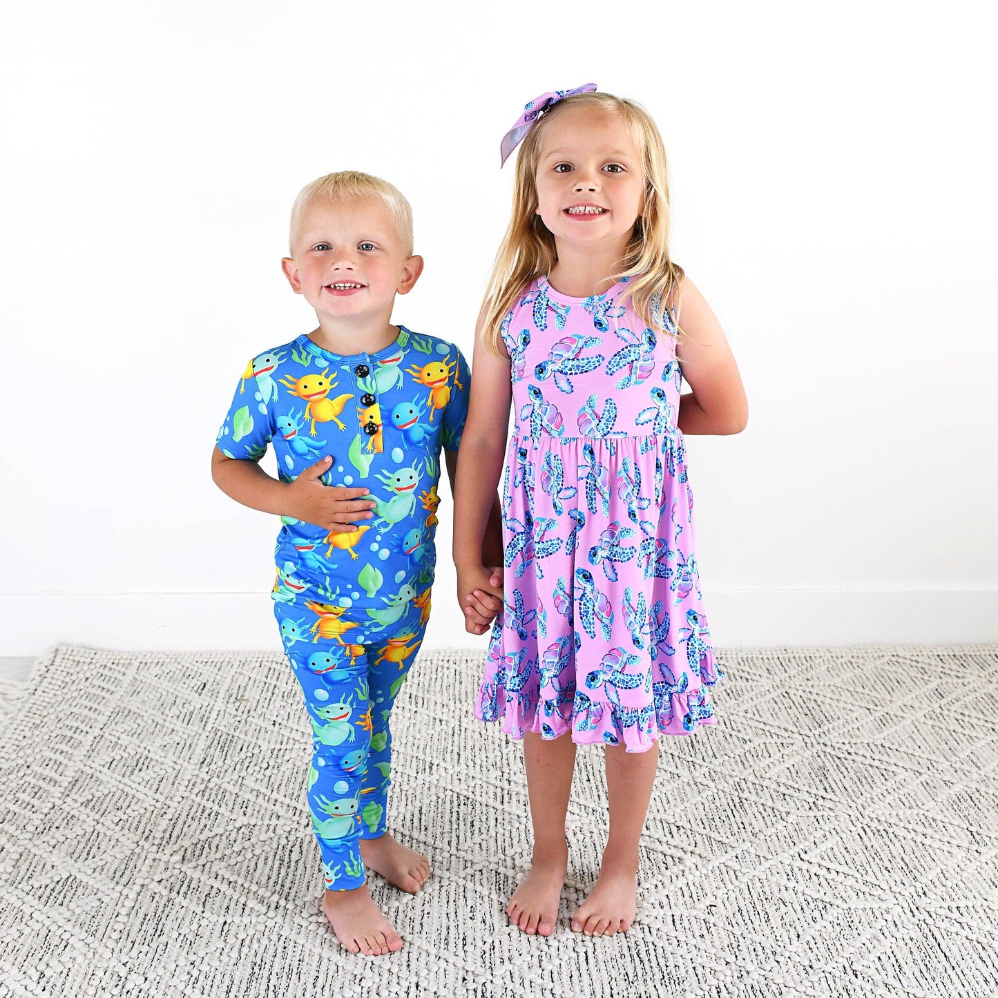 Waverly Sea Turtles Tank Twirl Dress Bamboo Girls Outfit