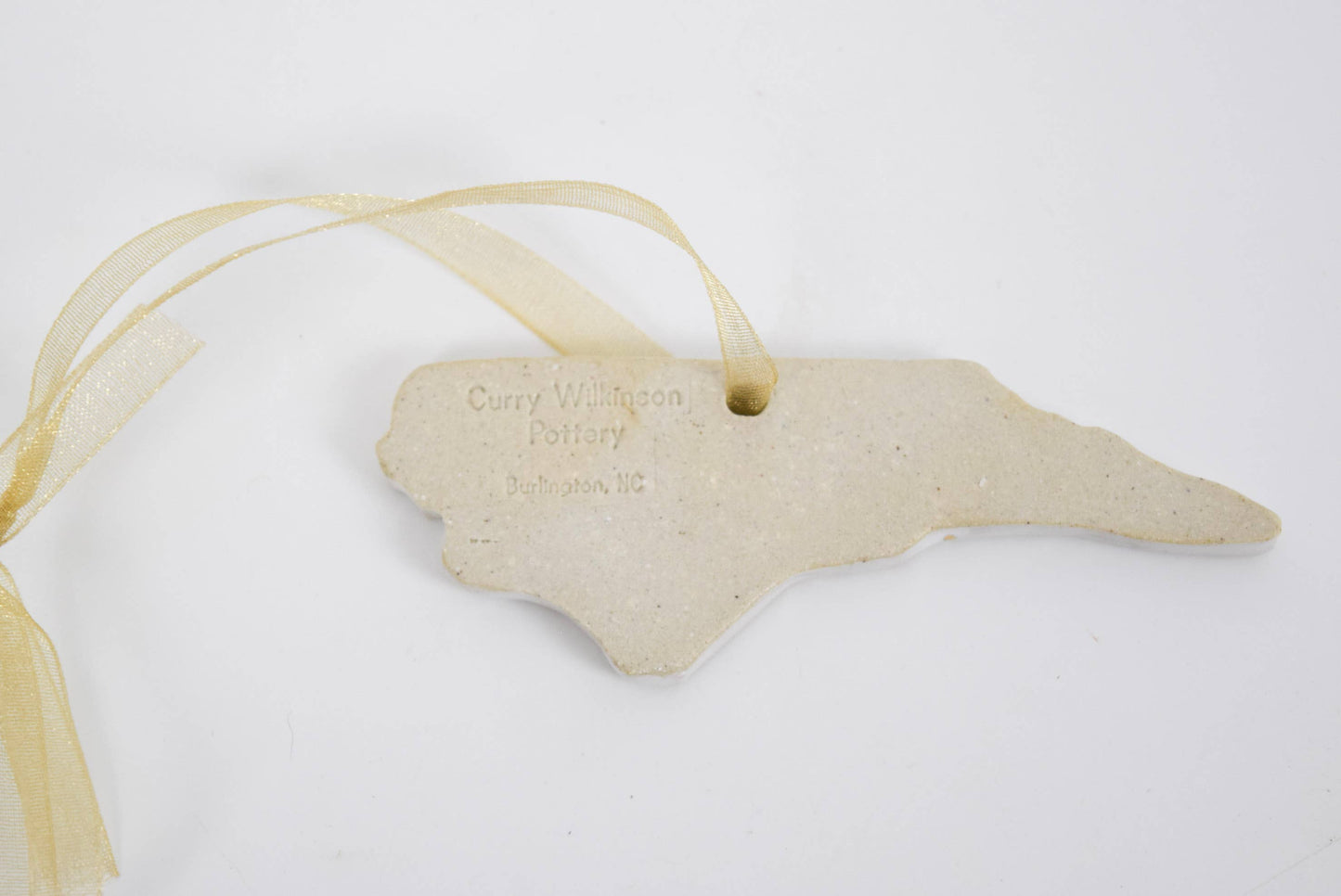 North Carolina Ornament in Blue | 22k Gold Edge