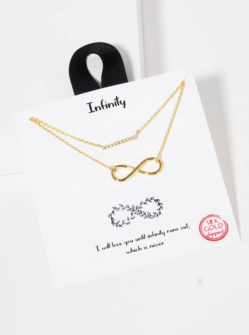 Infinity Pendant 18K Gold-Dipped Necklace