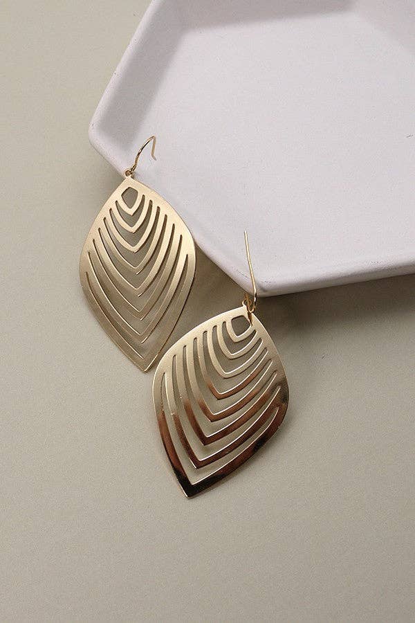 "Golden Grove" Filigree Leaf Earrings