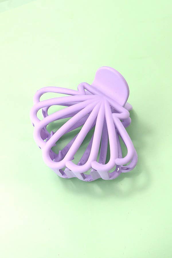 Ocean Beach Seashell Matte Hair Claw Clips