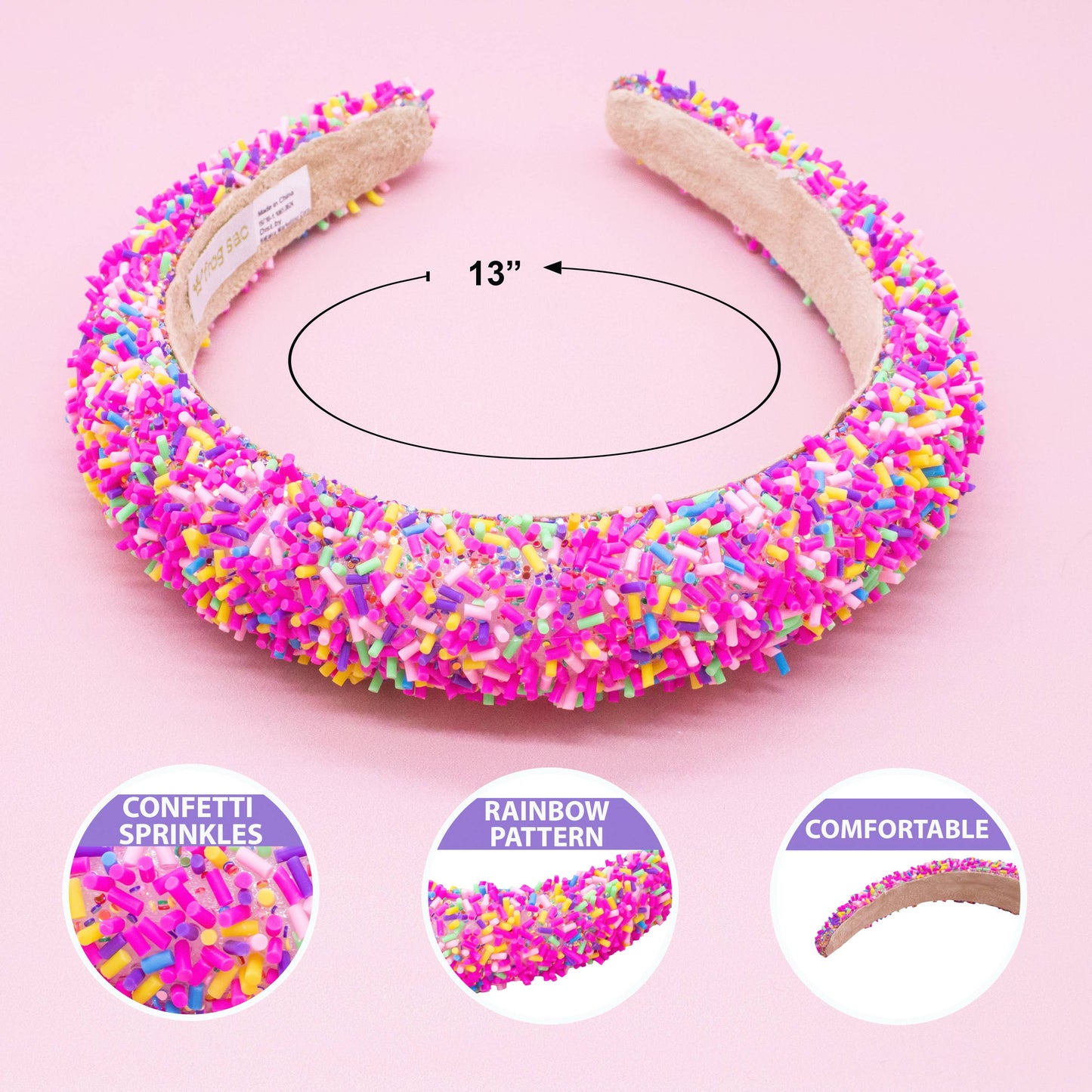Padded Sprinkles Headband - Confetti Hair Band