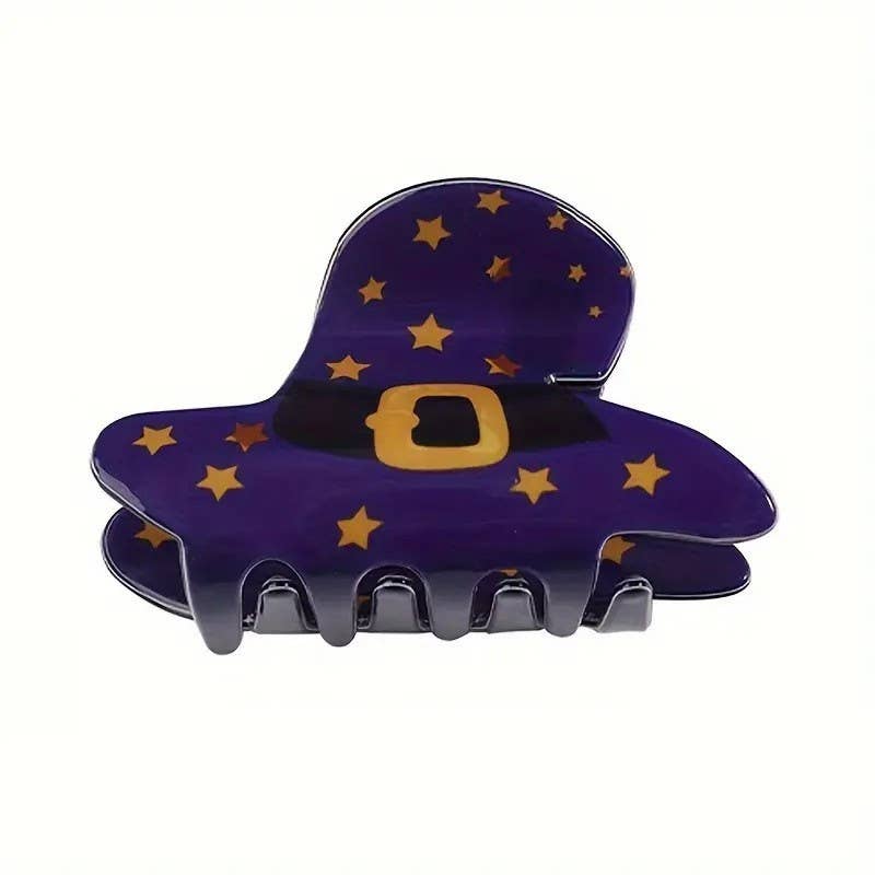 Halloween Witch Hat Hair Claw Clip