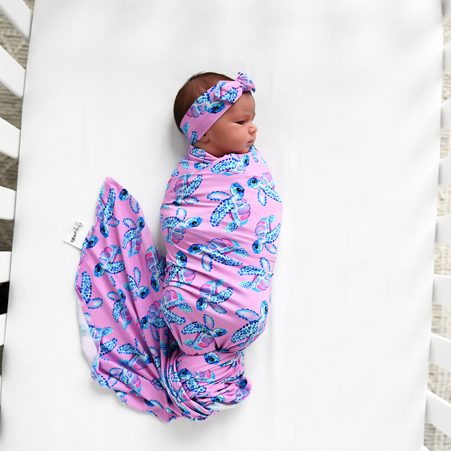 Waverly Sea Turtles Swaddle Bamboo Baby Blanket