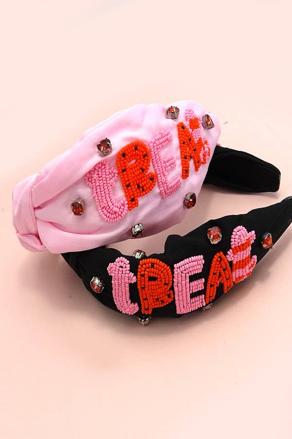 Halloween Trick or Treat Beaded Headband