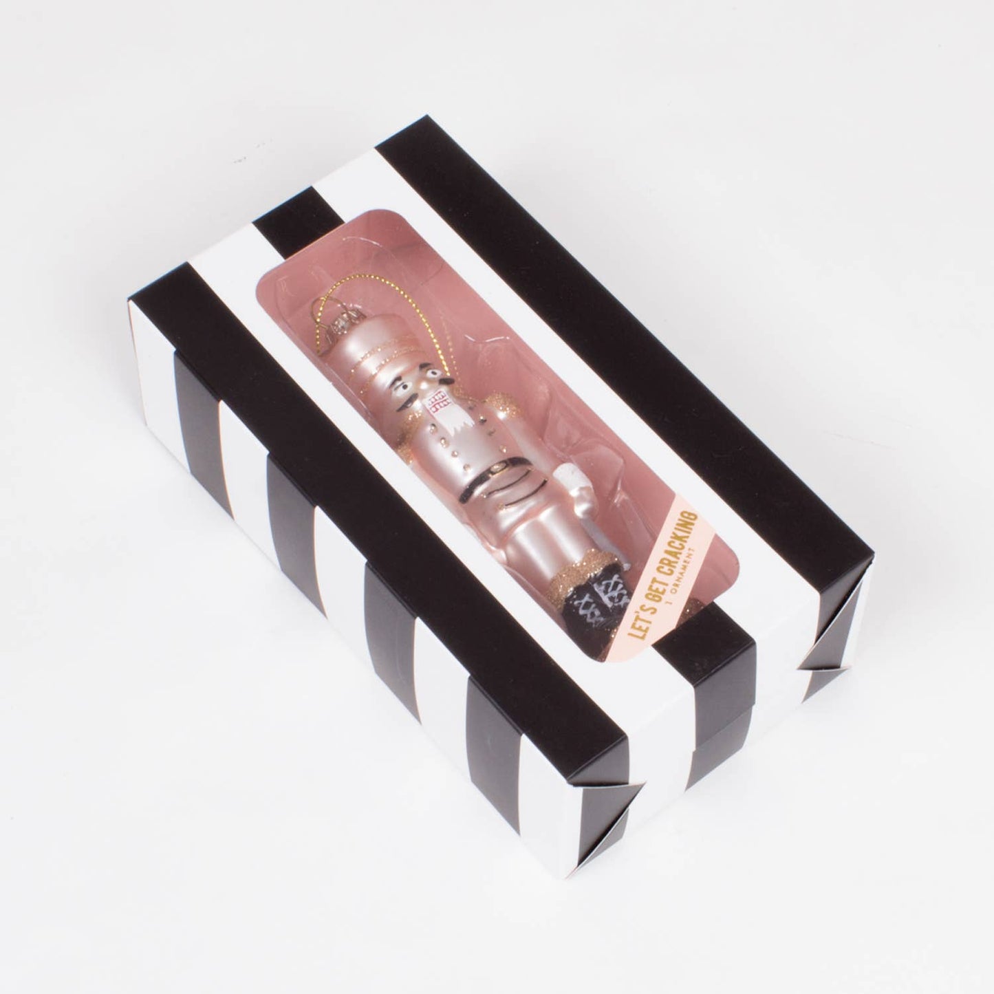 Pink Nutcracker Glass Ornament