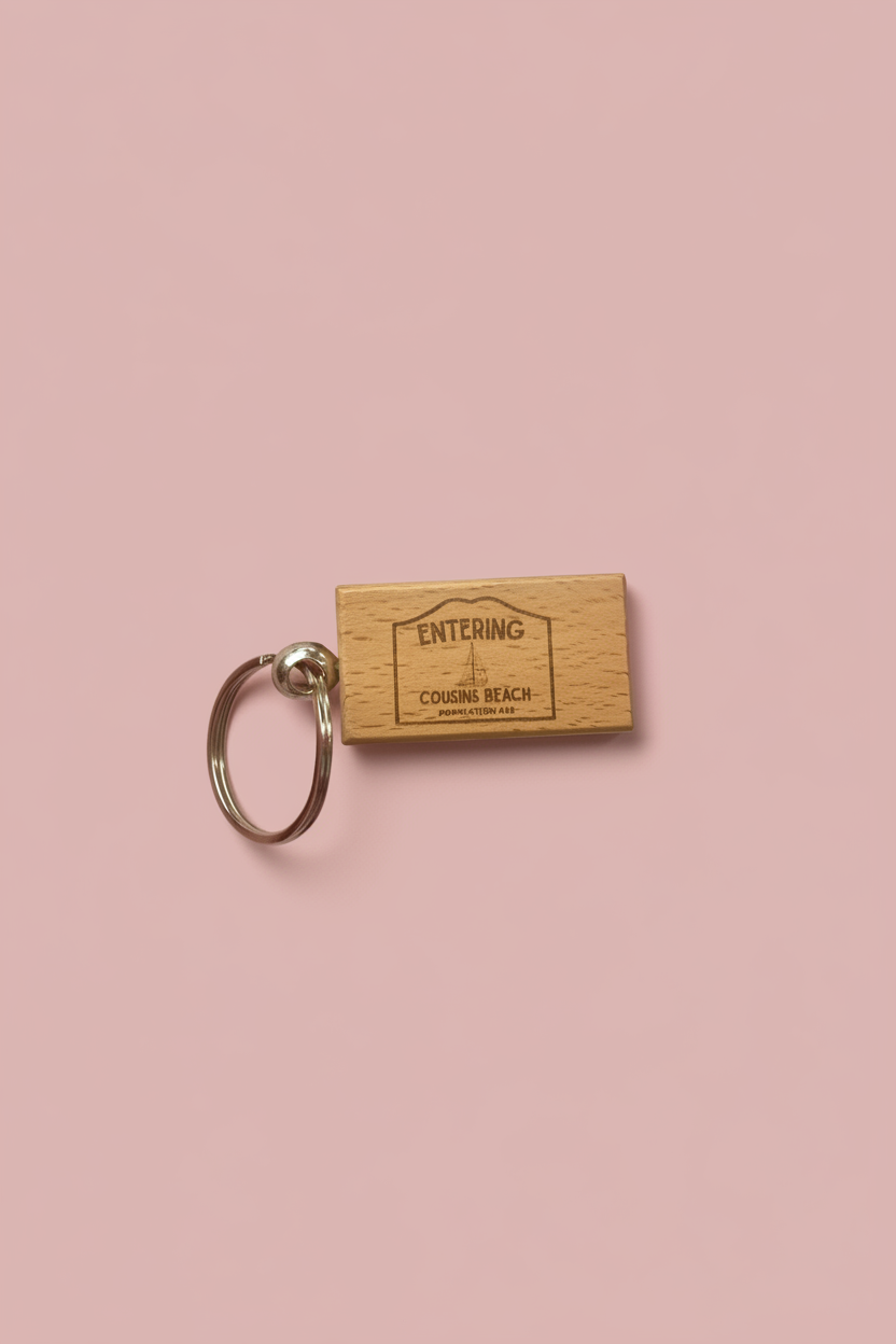 Entering Cousins Beach Wooden Keychain