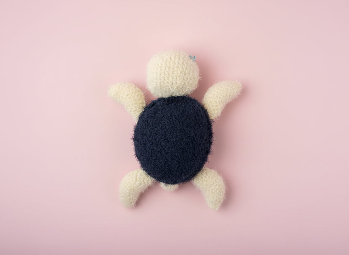 Navy Crochet Turtle