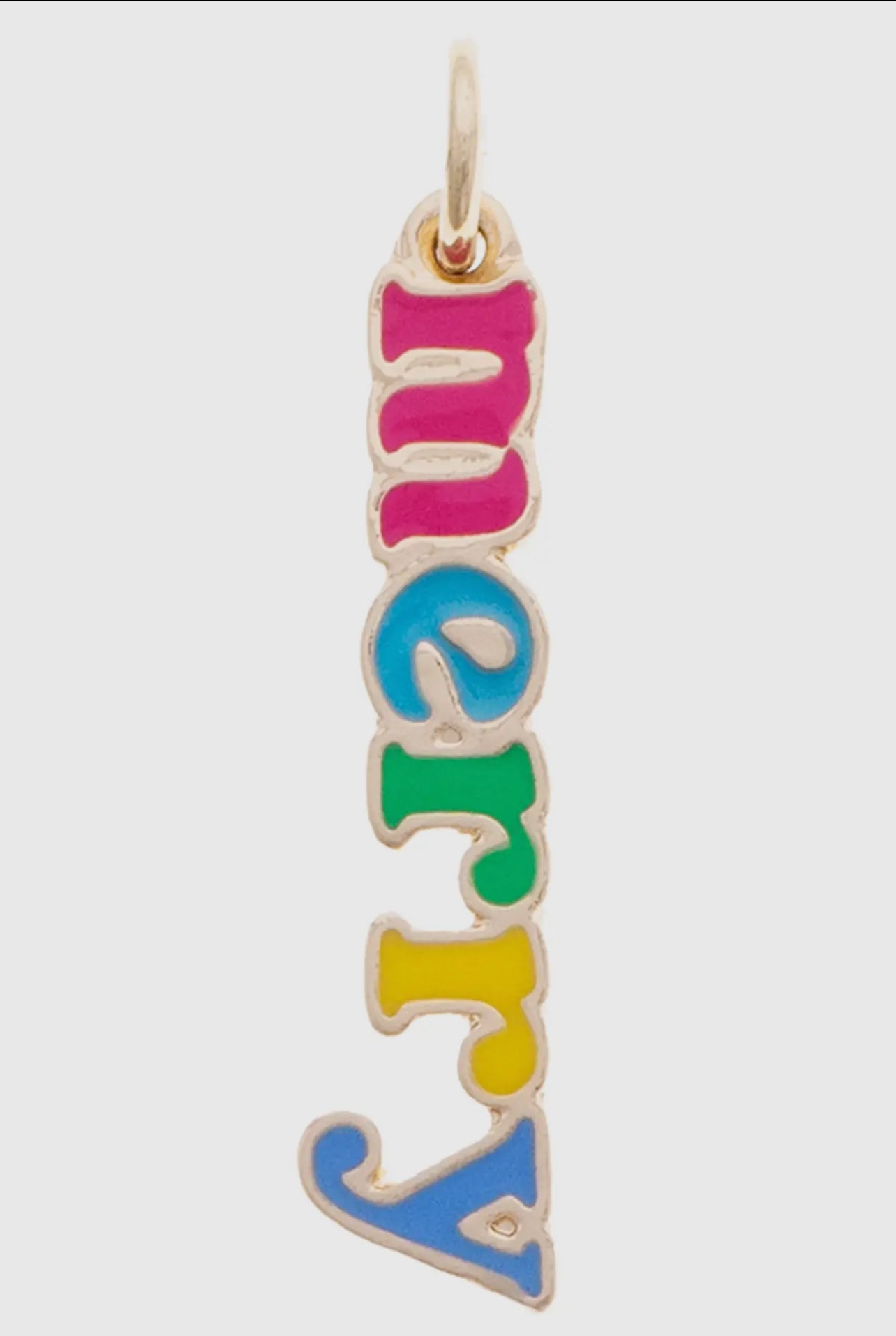 Merry Enamel Christmas Charm in Multi
