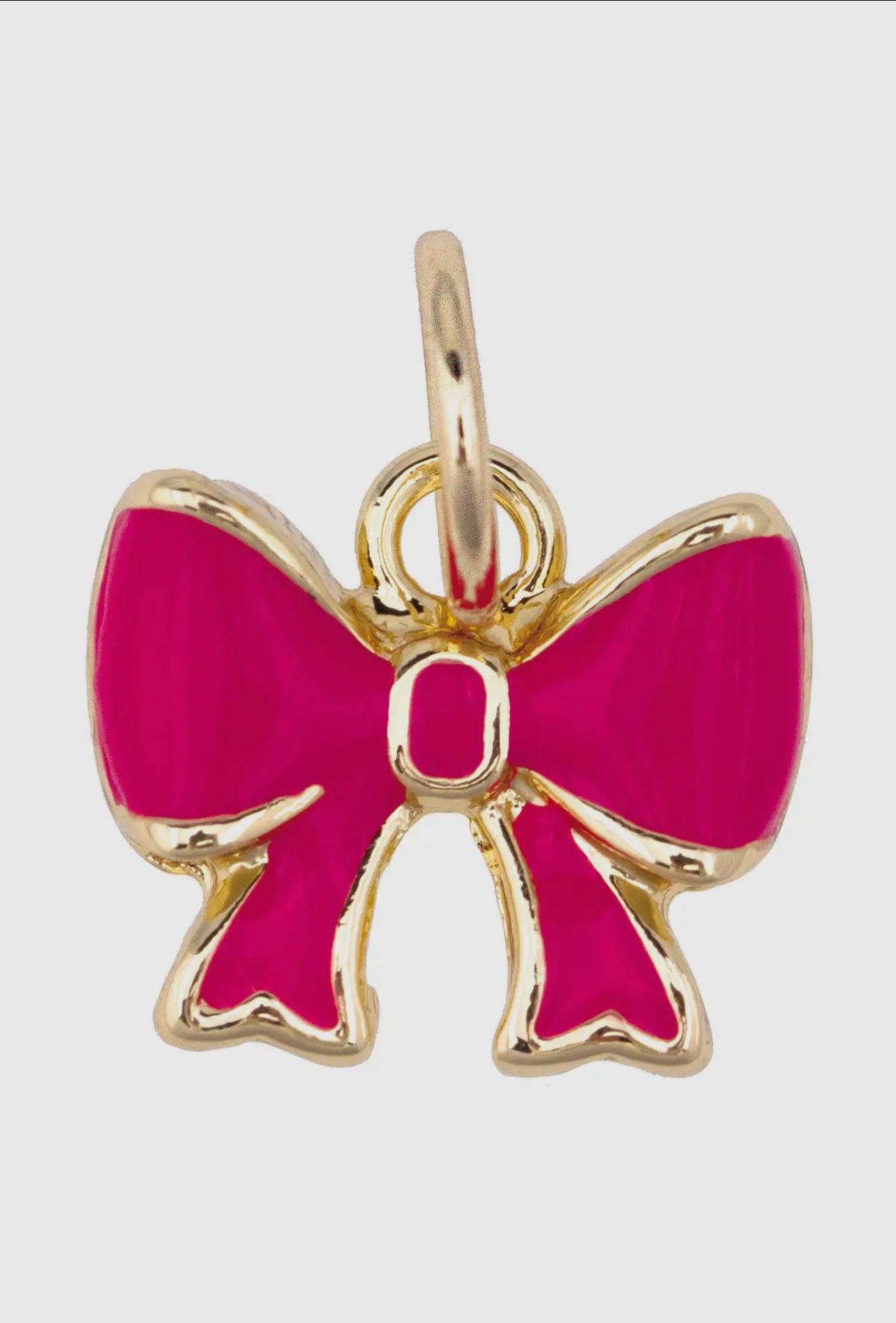 Enamel Bow Charm in Pink