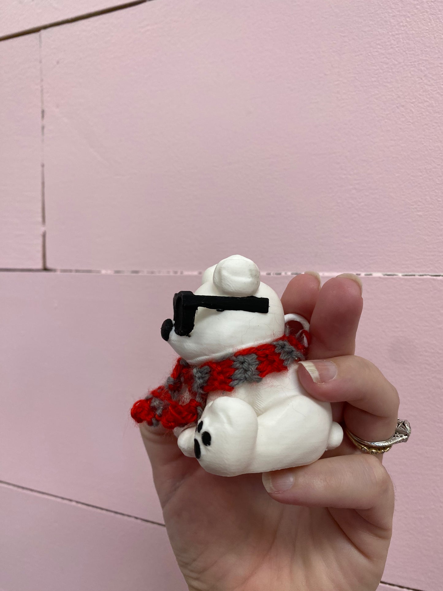 Junior Mint Inspired Polar Bear Christmas Ornament