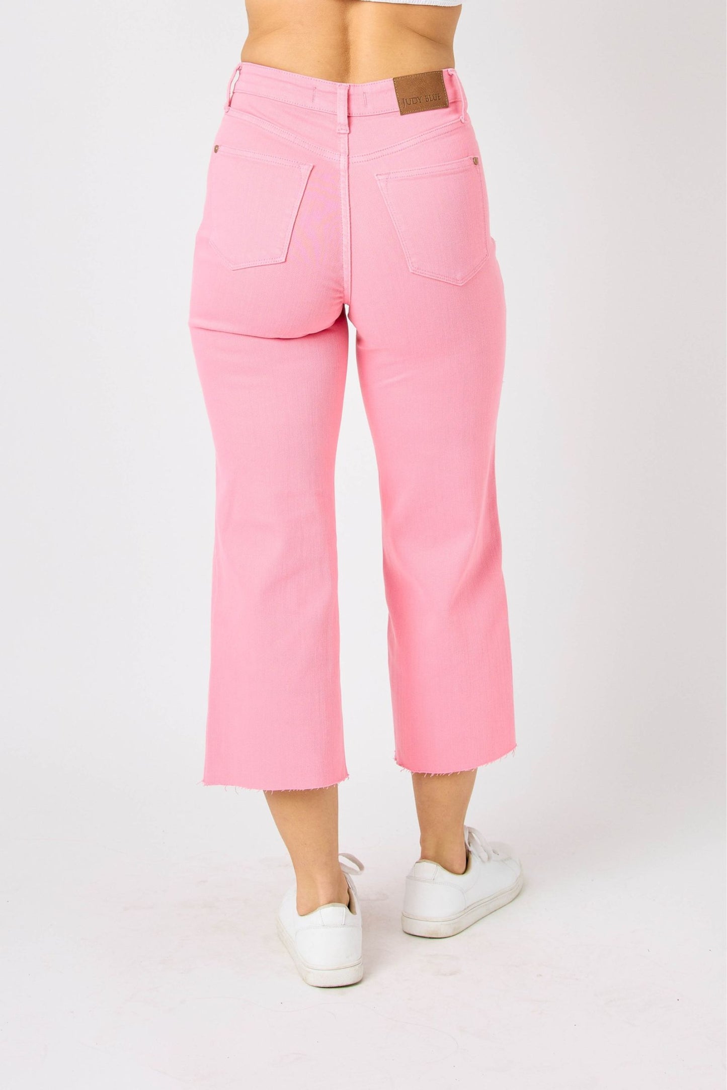 Judy Blue High-Waisted Tummy Control Cropped Wide Leg Pants