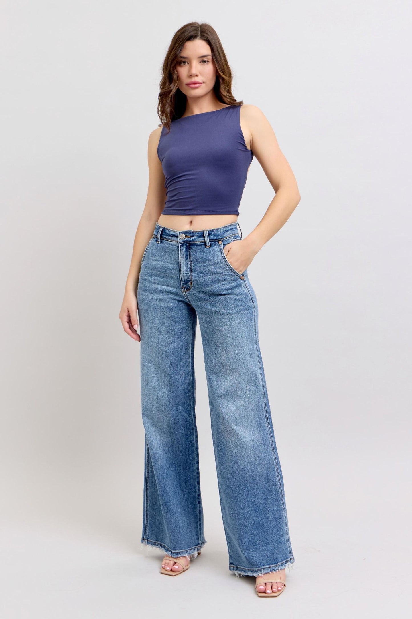Judy Blue High Waist Retro Wide Fit Jeans