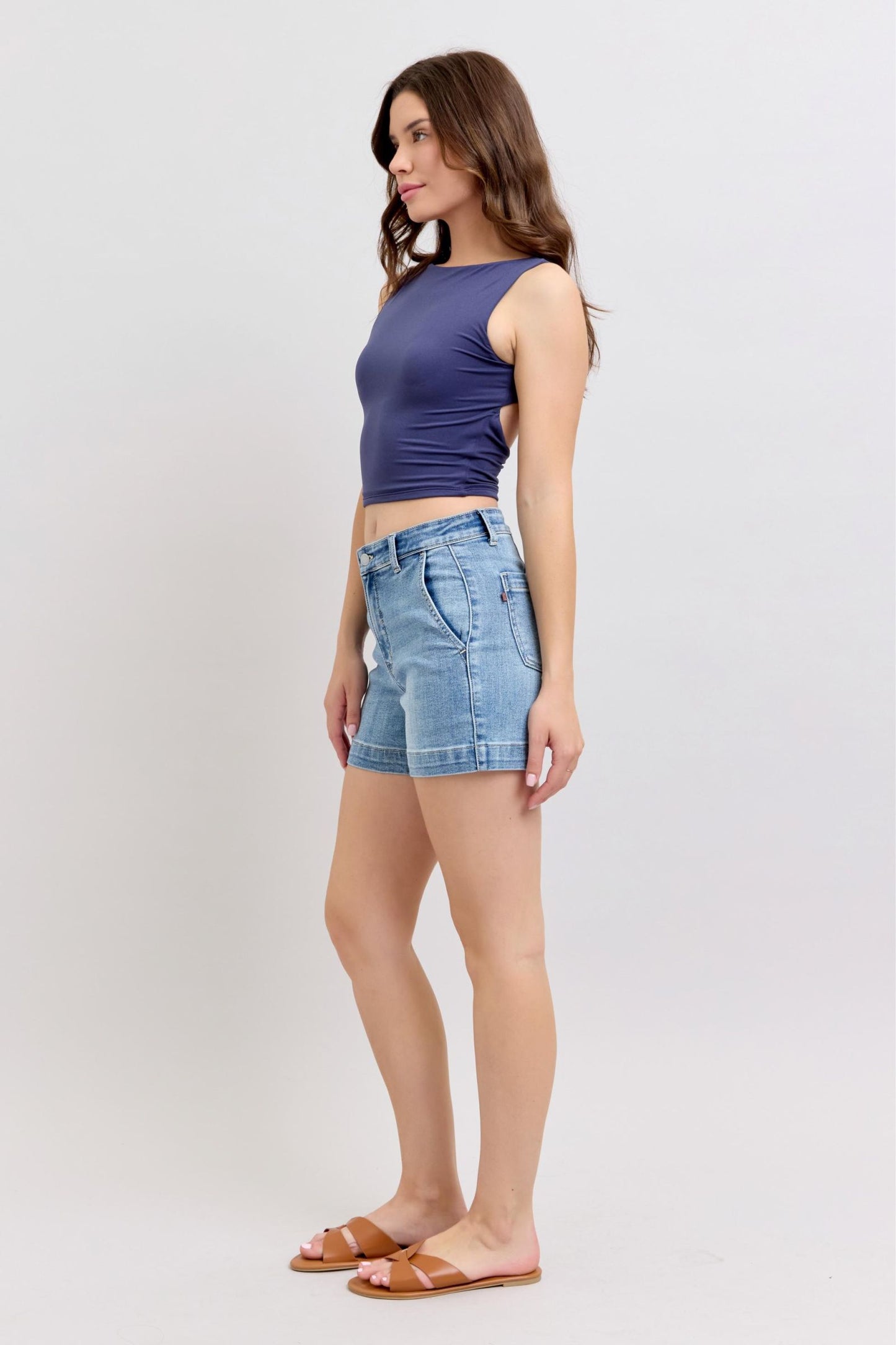 Judy Blue High Waist Trouser Shorts
