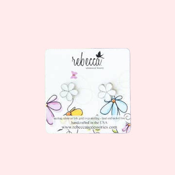Girls Flower Studs