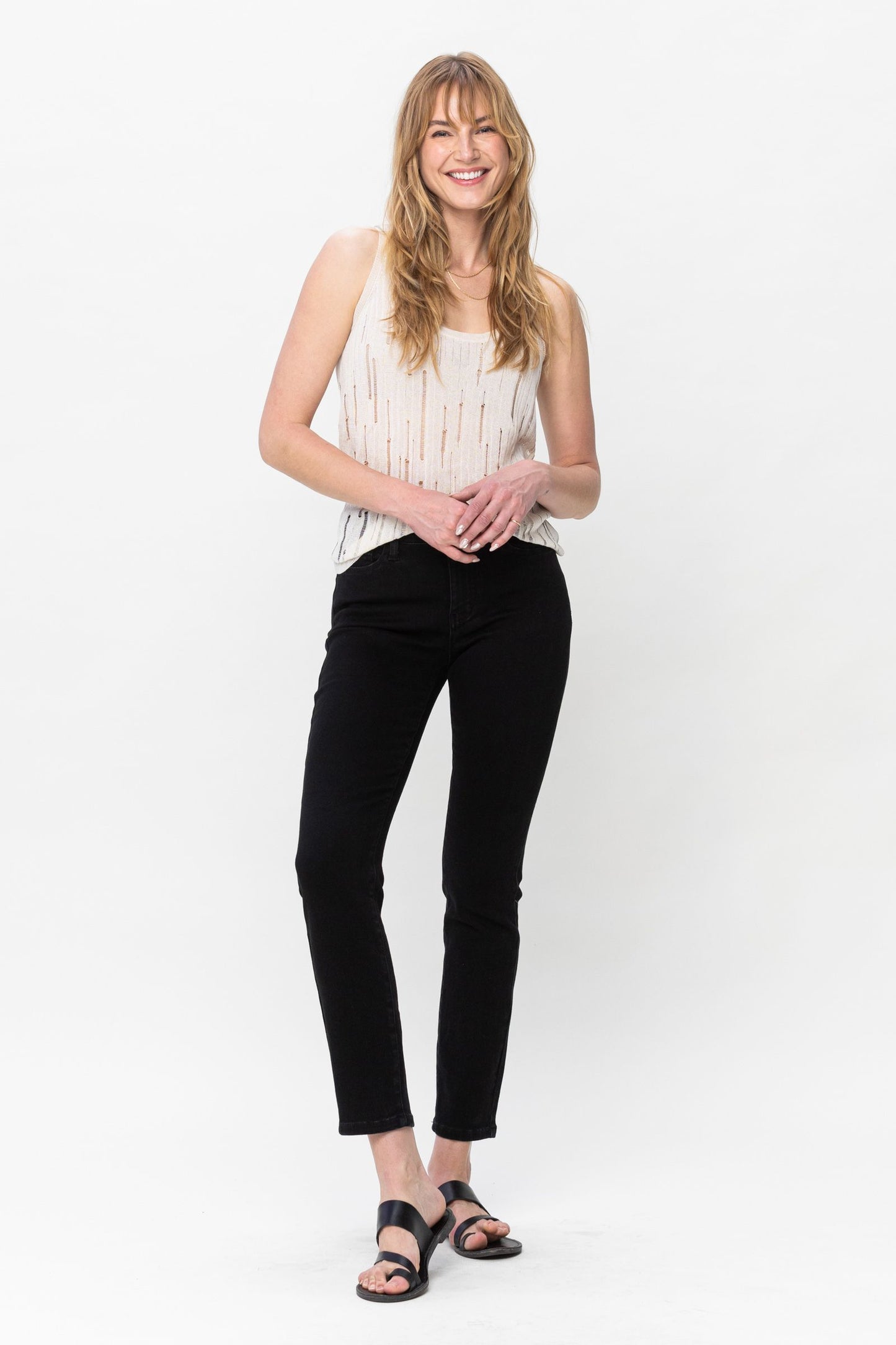 Judy Blue Mid-Rise Black Slim Fit
