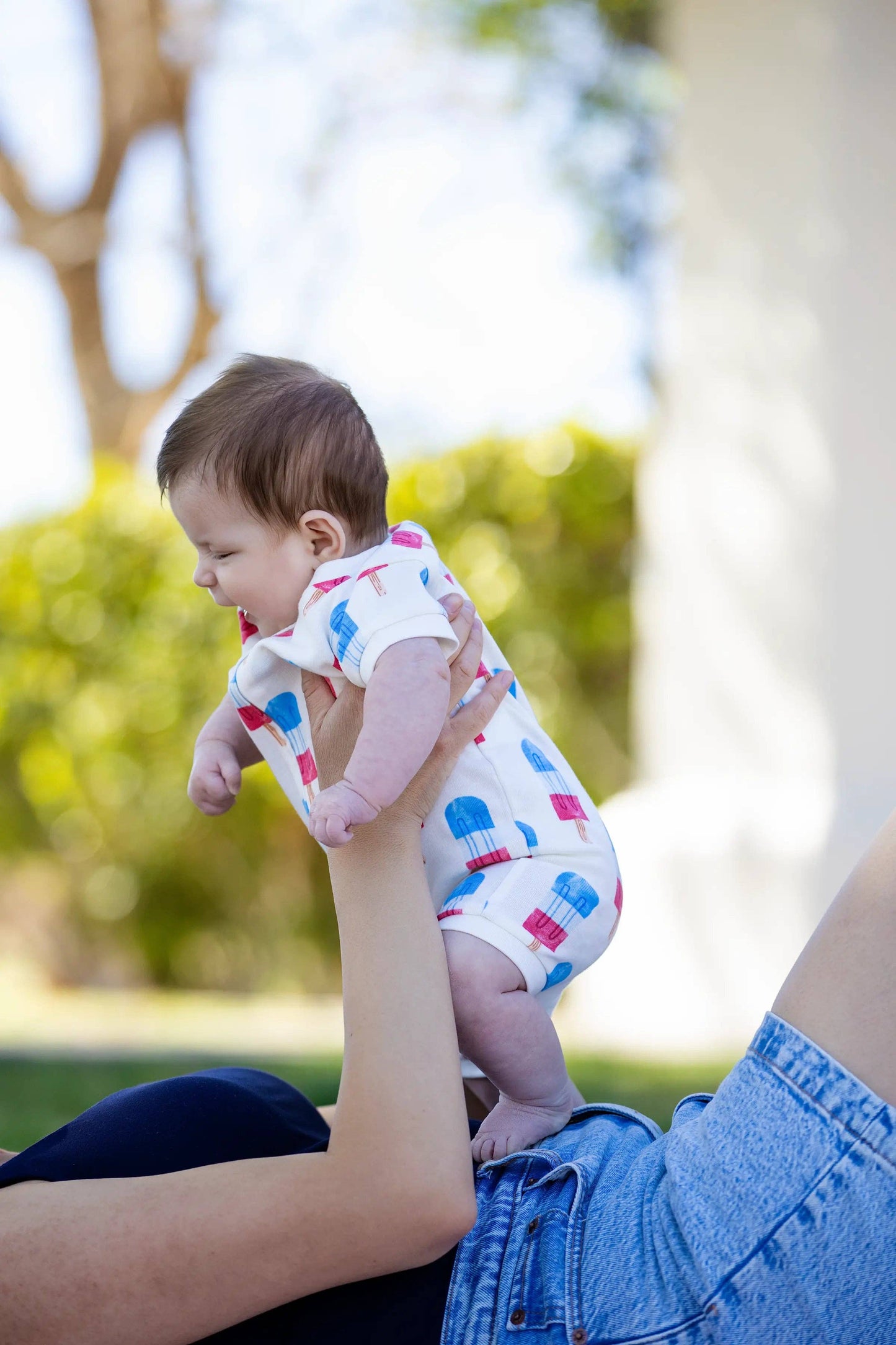 4th of July Baby Shorty Pajamas - Americana Ice Pops