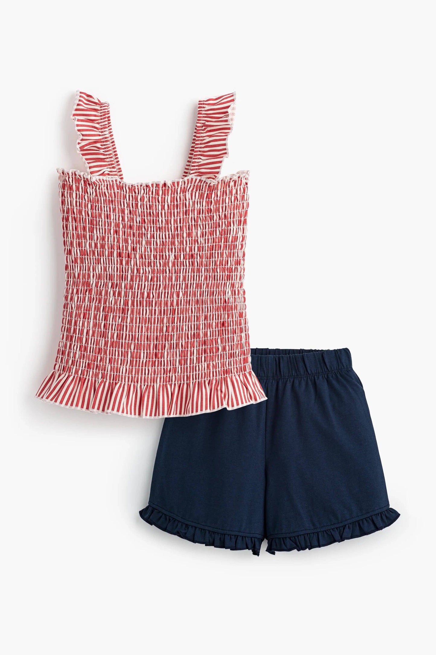 Smocked Top + Ruffle Shorts