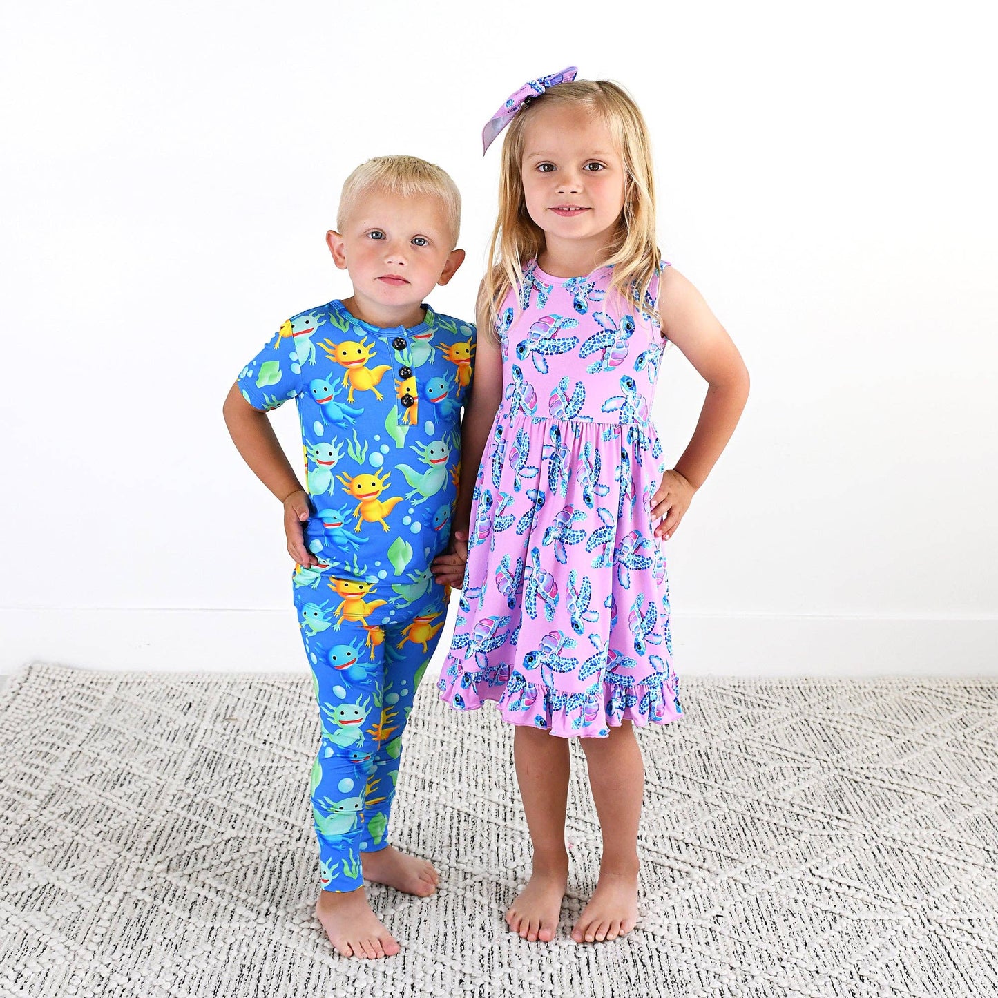 Waverly Sea Turtles Tank Twirl Dress Bamboo Girls Outfit