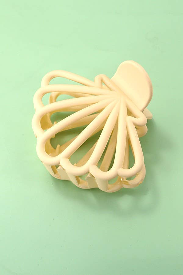 Ocean Beach Seashell Matte Hair Claw Clips