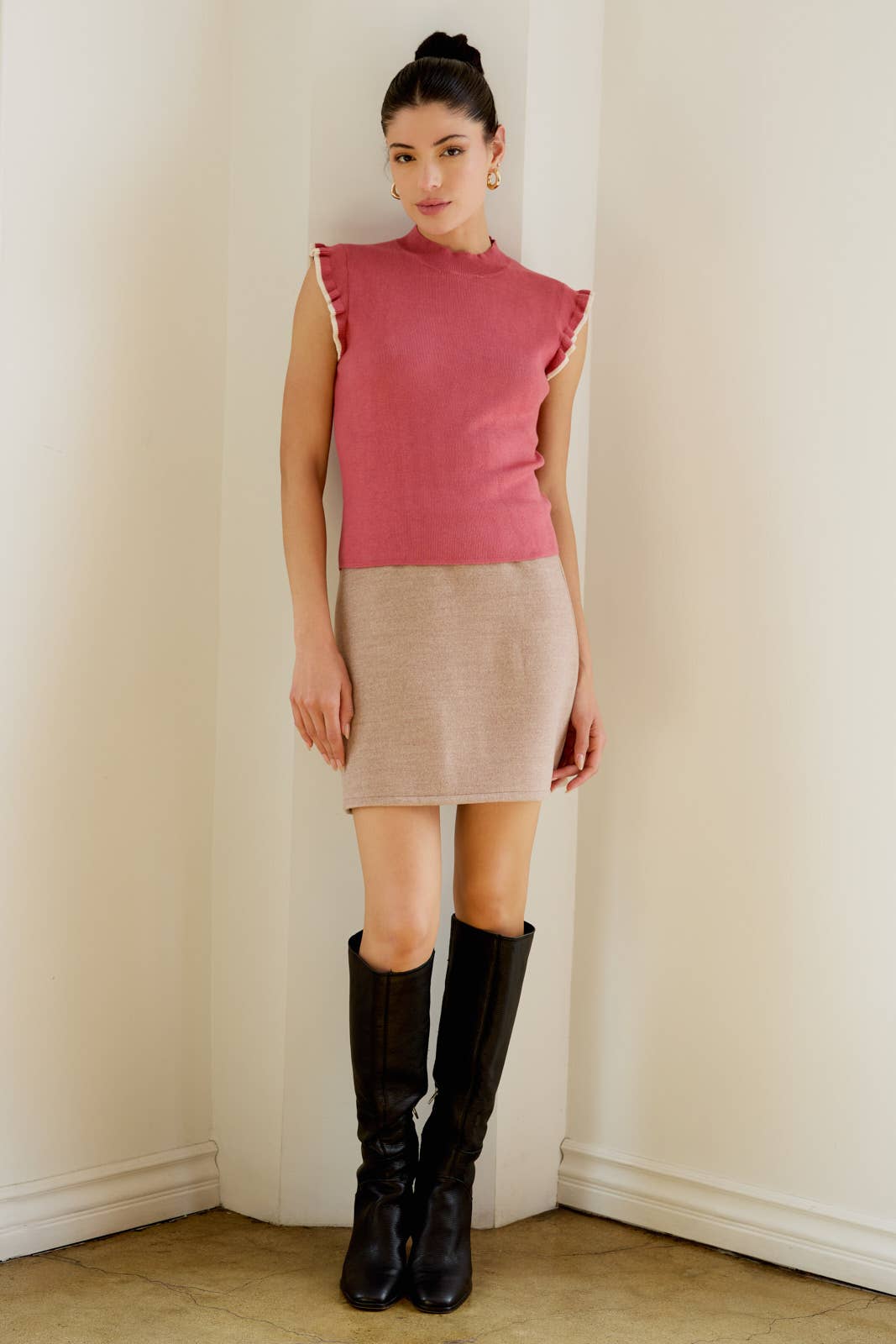 The Rosy Ruffle Tank