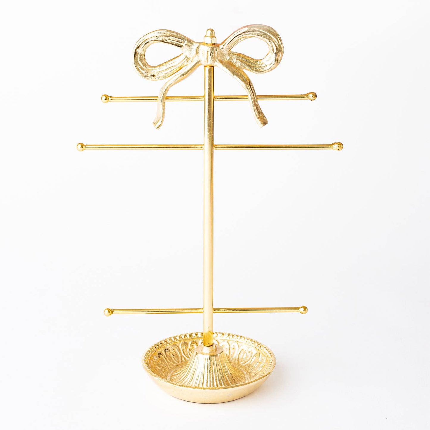 Gold Bow Jewelry Holder