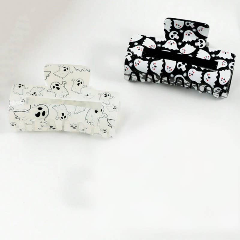 Halloween Ghost Hair Claw Clips