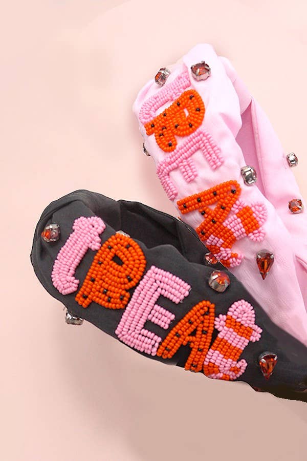 Halloween Trick or Treat Beaded Headband